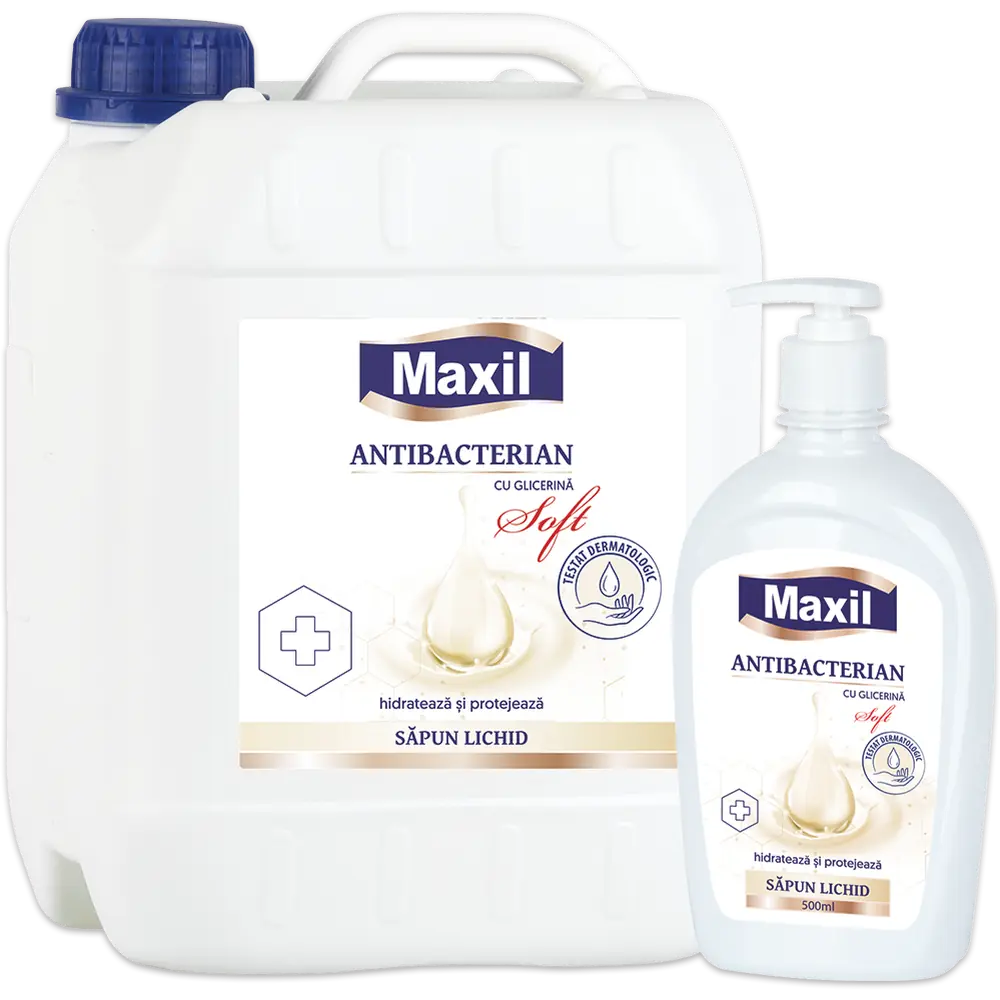 Maxil sapun lichid antibacterian 5L + Refill 500 ml CADOU