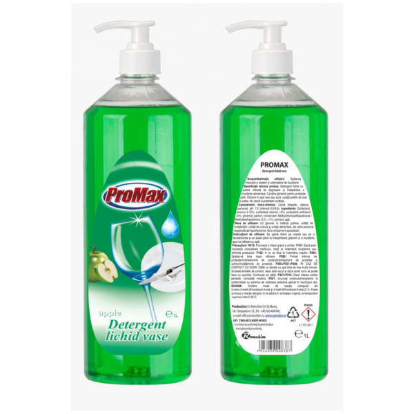 Promax-Detergent lichid de vase cu pompiță, 1L