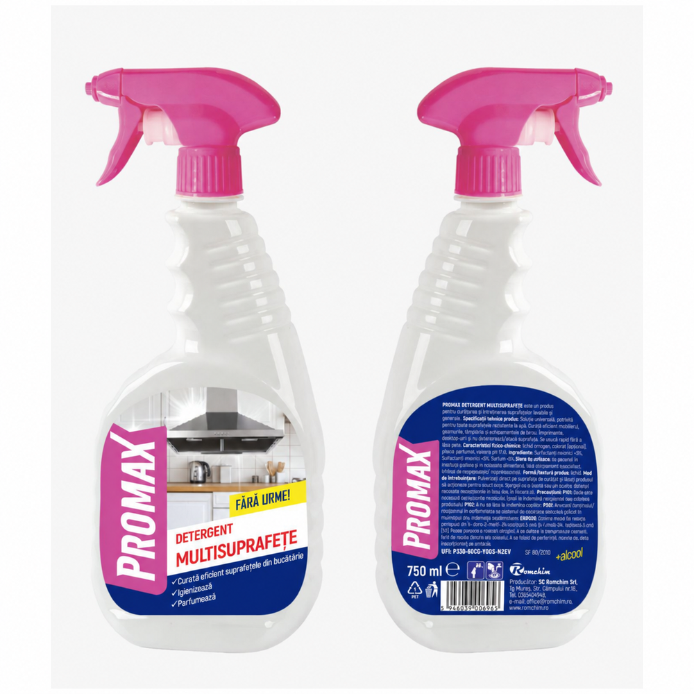 Promax-Detergent pentru suprafețe multiple cu pulverizator 750ml