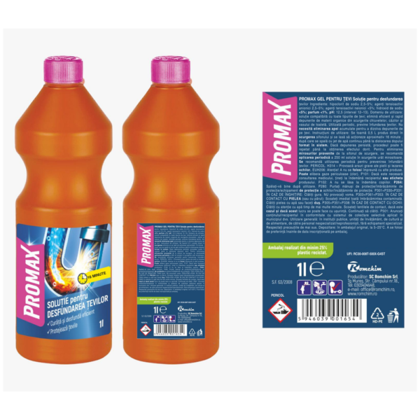 Promax-Soluție pentru desfundarea țevilor 1L