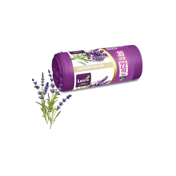 Saci menajeri cu parfum de lavanda 35L/22 bucati rola