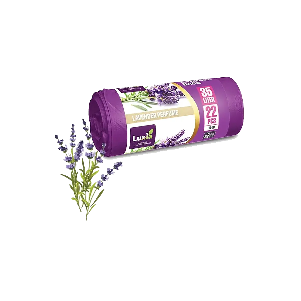 Saci menajeri cu parfum de lavanda 35L/22 bucati rola