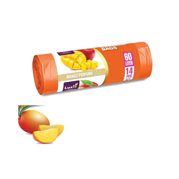 Saci menajeri cu aroma de mango 60L/14 bucati rola